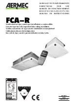 Предварительный просмотр 1 страницы AERMEC FCA 122 Directions For Use Manual