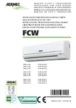 AERMEC FCW 212V Installation And User Manual предпросмотр