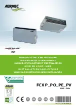 Предварительный просмотр 1 страницы AERMEC FCX-P Series Use And Installation  Manual