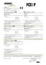 Preview for 3 page of AERMEC FCXI 20 P Use And Installation  Manual