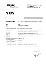 Предварительный просмотр 5 страницы AERMEC NXW 0500 Technical Manual Installation Maintenance