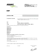 Предварительный просмотр 65 страницы AERMEC SWP200 Installation And Maintenance Manual