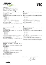 Preview for 4 page of AERMEC VEC 20 Use And Installation  Manual