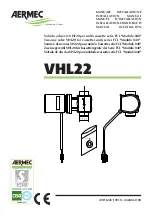 Preview for 1 page of AERMEC VHL22 Installation Manual