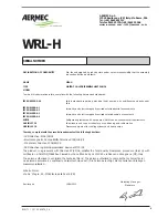 Preview for 5 page of AERMEC WRL-H Technical Manual