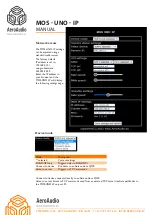 Предварительный просмотр 3 страницы AeroAudio MOS - UNO - IP Manual