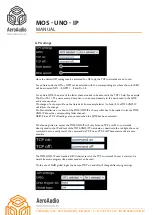 Предварительный просмотр 5 страницы AeroAudio MOS - UNO - IP Manual