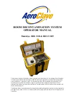 AeroClave RDS 3110 Operator'S Manual preview