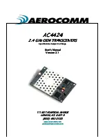 AeroComm AC4424 User Manual preview