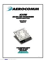 Предварительный просмотр 1 страницы AeroComm AC4790 User Manual