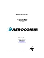 Preview for 1 page of AeroComm PKLR2400 Hardware And Software Manual