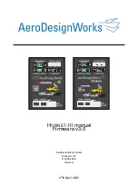 Предварительный просмотр 1 страницы AeroDesignWorks HORNET-III Manual