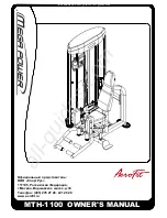 Preview for 1 page of Aerofit Mega Power MTH-1100 Owner'S Manual