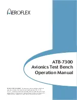 Предварительный просмотр 1 страницы Aeroflex ATB-7300 Operation Manual