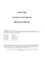 Предварительный просмотр 2 страницы Aeroflex ATB-7300 Operation Manual