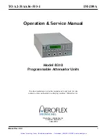 Предварительный просмотр 2 страницы Aeroflex Weinschel 8310 Operation & Service Manual