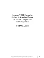 Предварительный просмотр 3 страницы Aerogen Aerogen USB Controller Instruction Manual