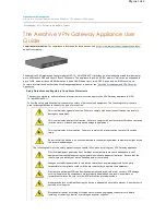 Предварительный просмотр 1 страницы Aerohive AH-APPLIANCE-1 User Manual