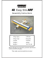 Preview for 1 page of Aeromax 40 Easy Stik ARF Assembly Instructions Manual