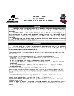 Aeromotive 11209 Installation Instructions preview