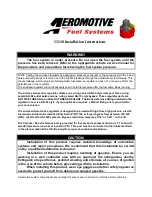 Aeromotive 13110 Installation Instructions Manual предпросмотр