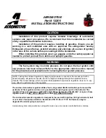 Aeromotive 13209 Installation Instructions preview