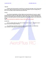 Предварительный просмотр 2 страницы AeroPlus Edge 540 V3 35CC Assembly Manual