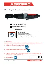 Aeropro 17411 Operating Instruction And Safety Manual preview