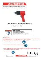 Aeropro AP7431 Operating Instruction And Safety Manual preview