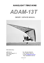 Aeros ADAM-13T Owner'S Service Manual preview