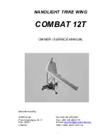 Aeros COMBAT 12T Owner'S Service Manual preview