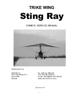 Aeros Sting Ray Owner'S And Service Manual preview