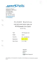 Aerospool WT9 Dynamic LSA Ciub S Flight Manual preview