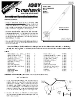 Предварительный просмотр 1 страницы Aerotech tomahawk Assembly And Operation Instructions Manual