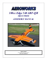 AeroWorks 100cc Edge 540 ARF-QB Assembly Manual preview