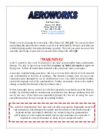 Preview for 3 page of AeroWorks 100cc Edge 540 ARF-QB Assembly Manual