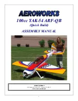 AeroWorks 100cc YAK-54 ARF-QB Assembly Manual preview