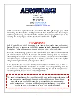 Preview for 3 page of AeroWorks 150cc Extra 300 ARF-QB Assembly Manual