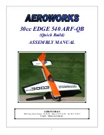 Preview for 1 page of AeroWorks 30cc EDGE 540 ARF-QB Assembly Manual