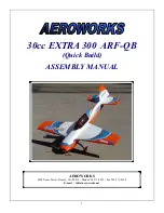 AeroWorks 30cc EXTRA 300 ARF-QB Assembly Manual preview