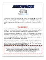 Preview for 3 page of AeroWorks 50cc Ultimate 20-300 ARF-QB Assembly Manual