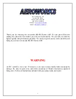 Preview for 3 page of AeroWorks BD-5B ELECTRIC ARF Assembly Manual