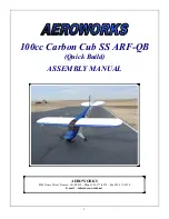 AeroWorks Carbon Cub SS ARF-QB Assembly Manual preview