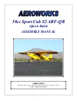 Preview for 1 page of AeroWorks Sport Cub S2 ARF-QB Assembly Manual