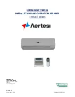 Предварительный просмотр 1 страницы Aertesi ECOELEGANT SERIES Installation And Operation Manual