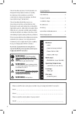 Preview for 2 page of Aerus Air Scrubber Mini EM Manual