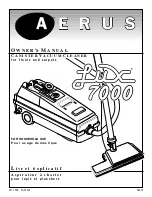 Preview for 1 page of Aerus Lux 7000 Owner'S Manual