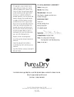 Preview for 20 page of Aerus Pure & Dry User Manual