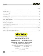 Preview for 2 page of AerWay AWATS-100-AG-4 Owner'S/Operator'S Manual