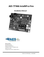 AES Corporation IntelliPro Fire 7794A Installation Manual предпросмотр